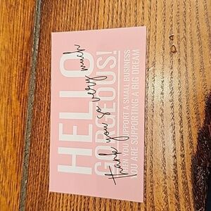 Thank you for supporting my small business card to put in your shipping boxes